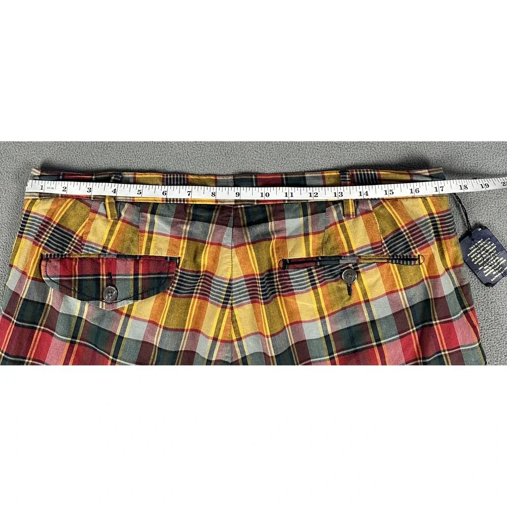 Polo Ralph Lauren Shorts Mens 34 Red Yellow Authentic Indian Madras Plaid NWOT
